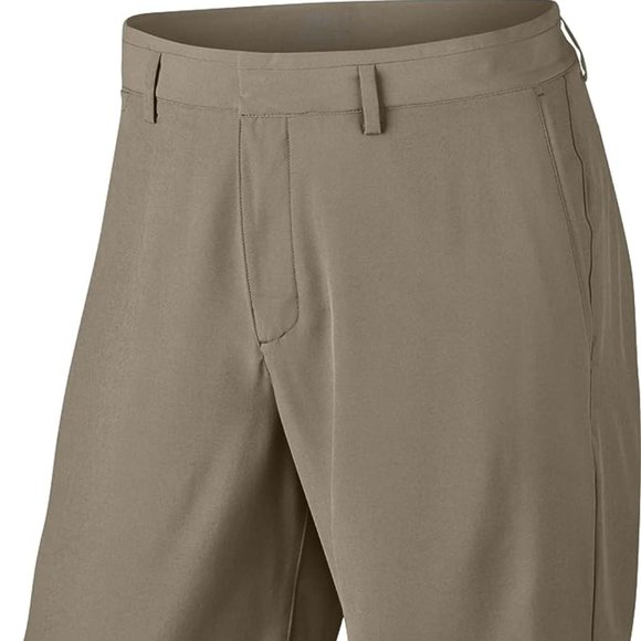 Nike Other - Nike Men's Flat Front Stretch Woven Golf Short Tan Khaki 35